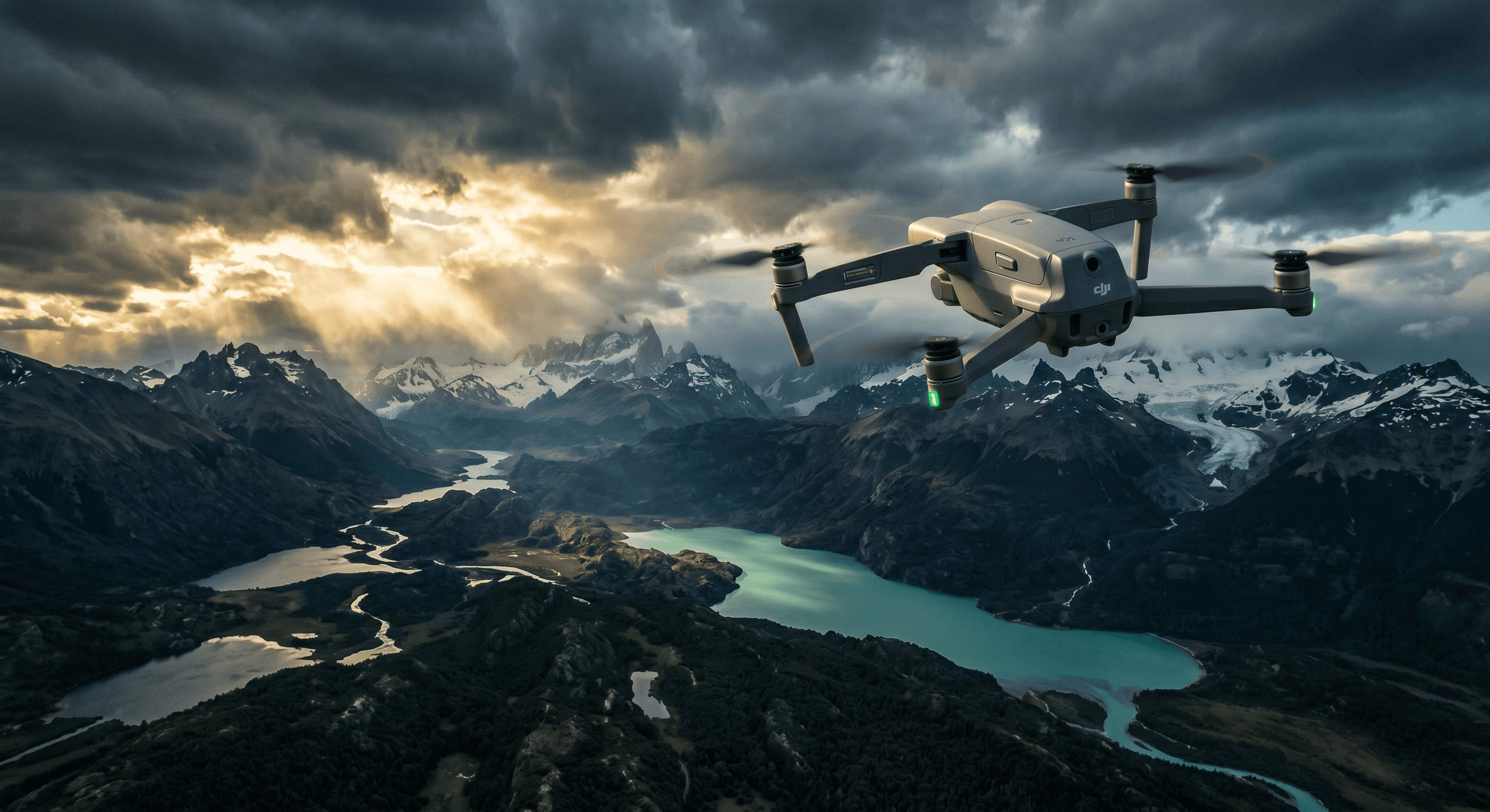 Drone de Cerbero Labs operando en la Patagonia